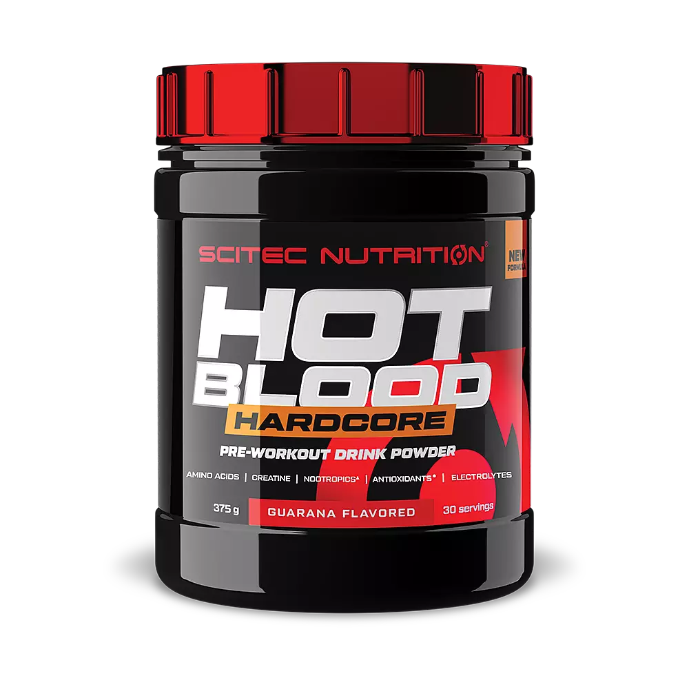 Hot Blood Hardcore Scitec 375 g | Pre-entreno con cafeína y creatina