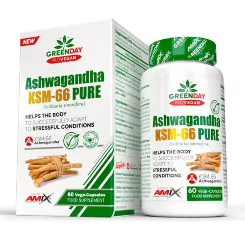 Greenday Ashwagandha KSM-66 Pure Amix 60 cápsulas | Ashwagandha en Cápsulas