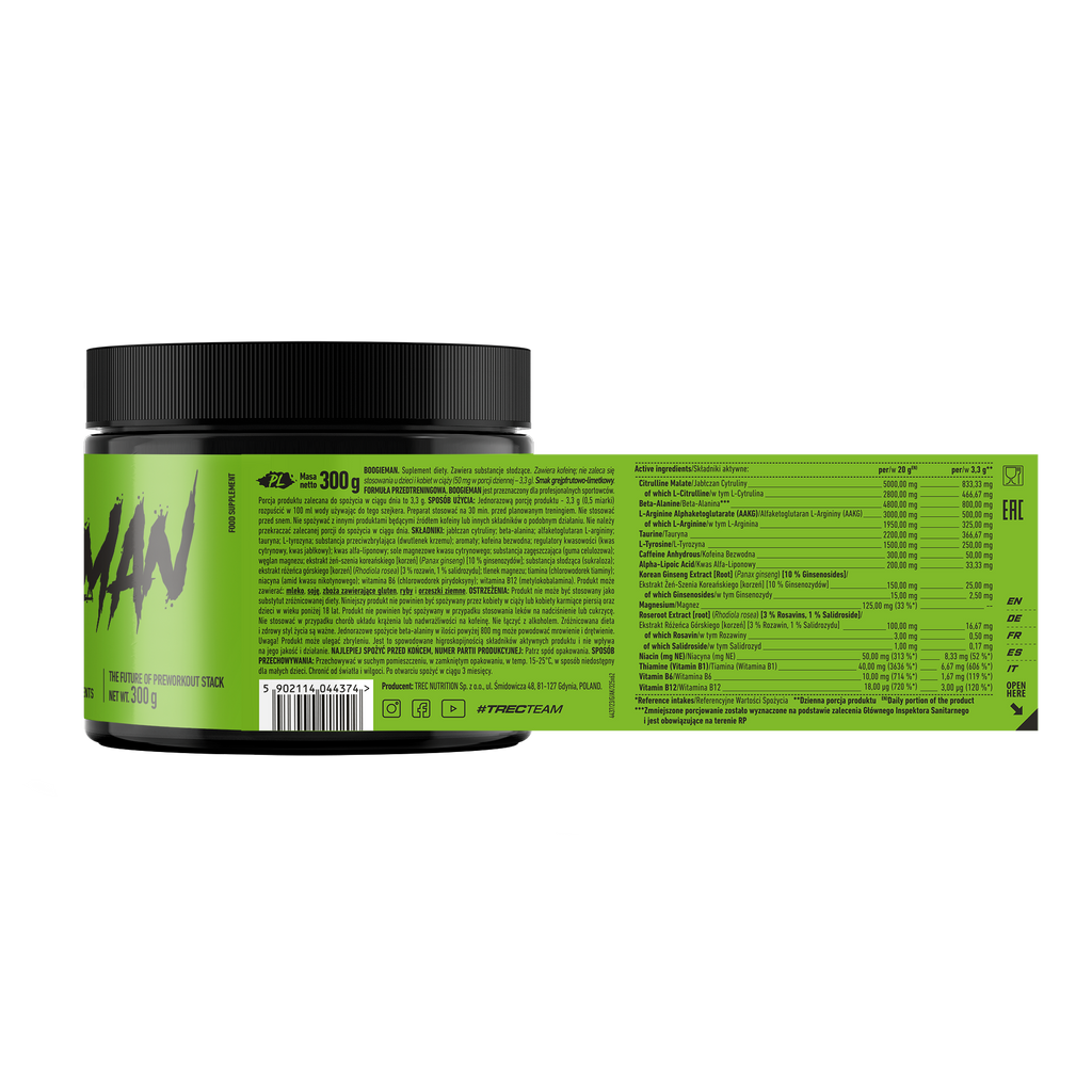 Boogieman Pre-Entreno Trec 300 g | Fórmula Pre Workout