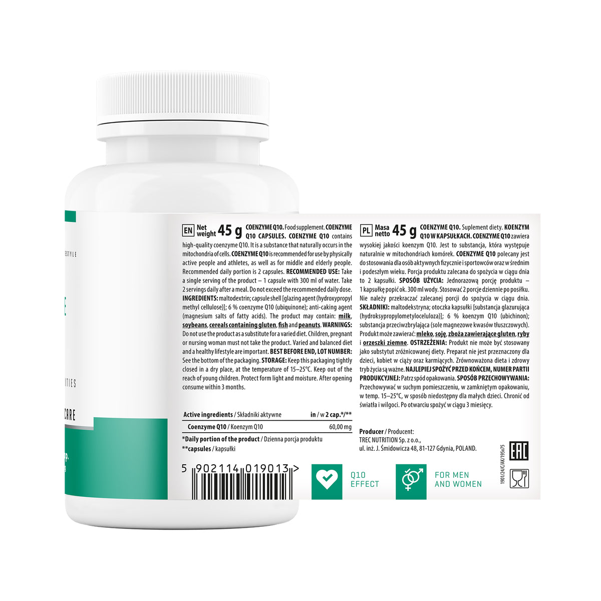 Coenzyme Q10 Trec 90 cápsulas | Antioxidante