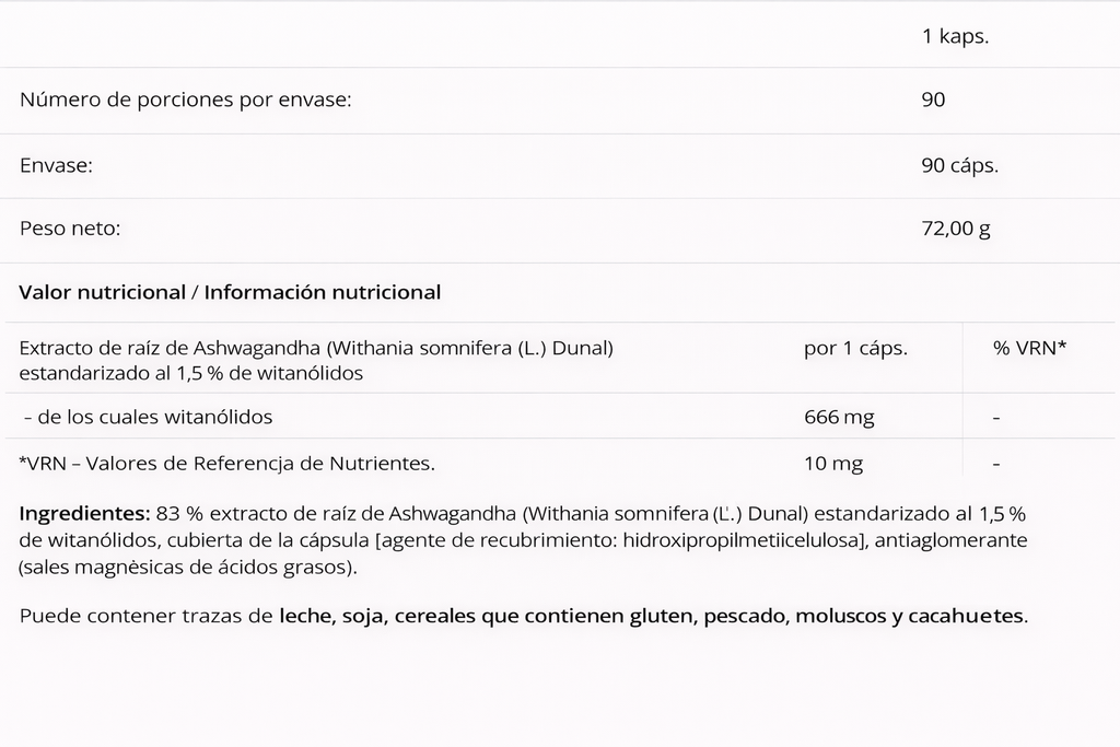 Ashwagandha 6PAK | Equilibrio Emocional Diario