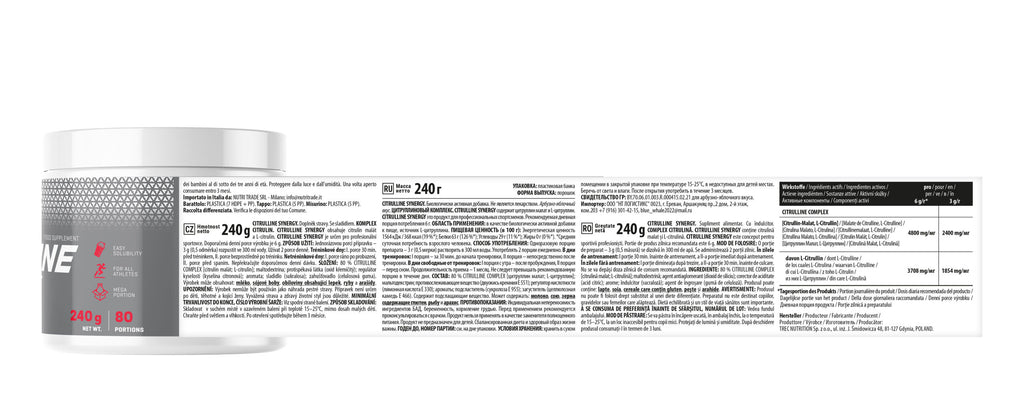 Citrulyn Synergy Trec 240 g Mango | Citrulina en Polvo