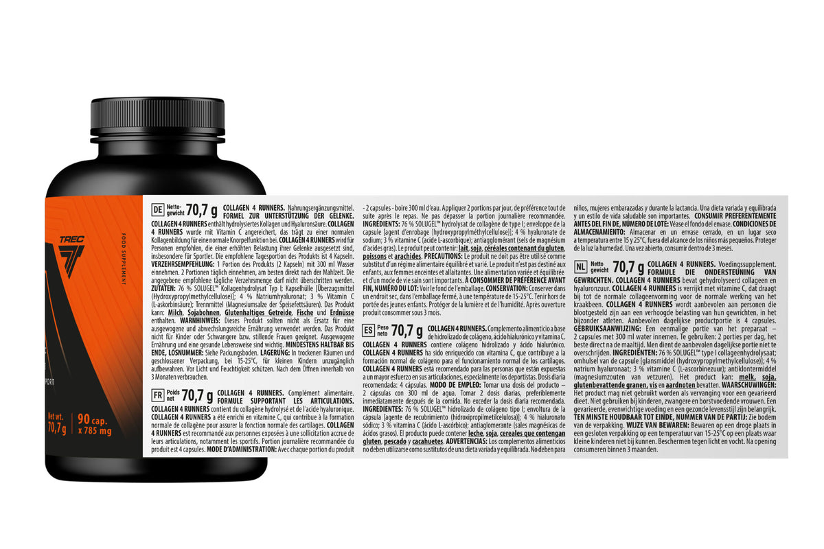 Endurance Collagen 4 Trec 90 cápsulas | Complejo de Colágeno