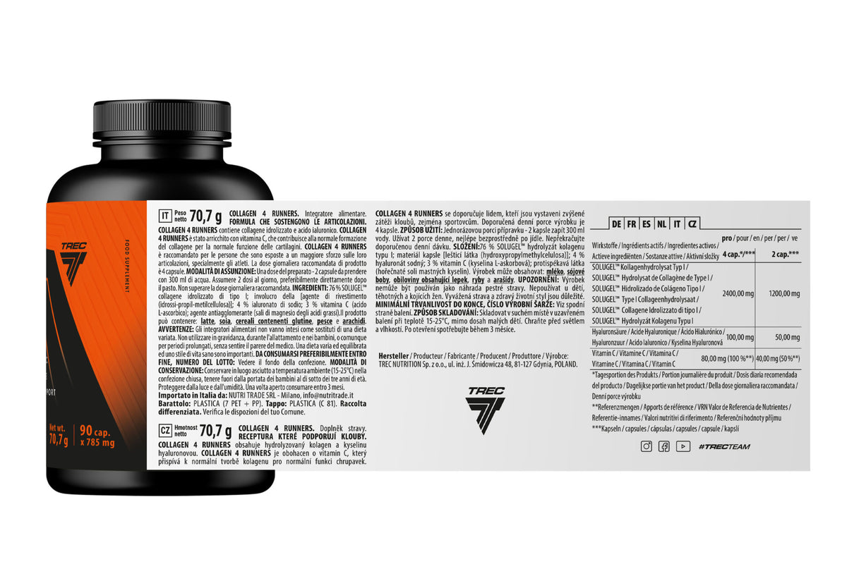 Endurance Collagen 4 Trec 90 cápsulas | Complejo de Colágeno