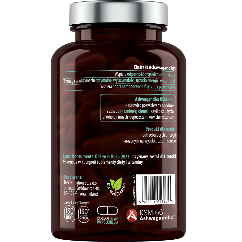 Ashwagandha KSM-66 Essensey | Extracto Premium de Raíz