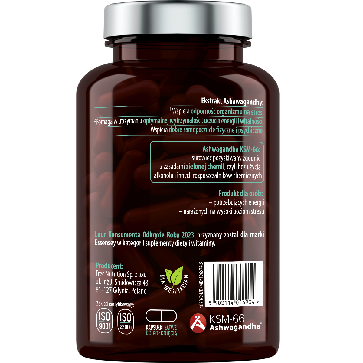 Ashwagandha KSM-66 Essensey | Extracto Premium de Raíz