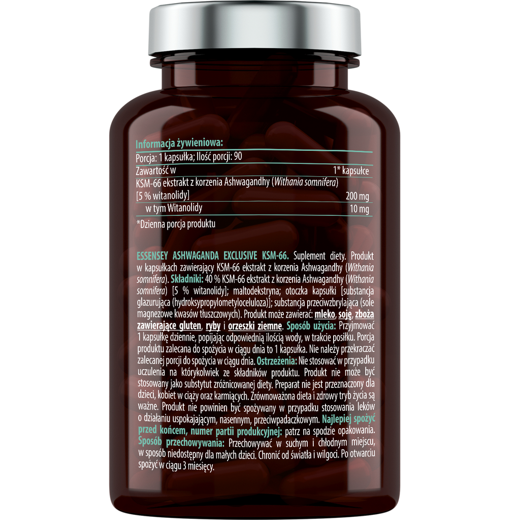 Ashwagandha KSM-66 Essensey | Extracto Premium de Raíz