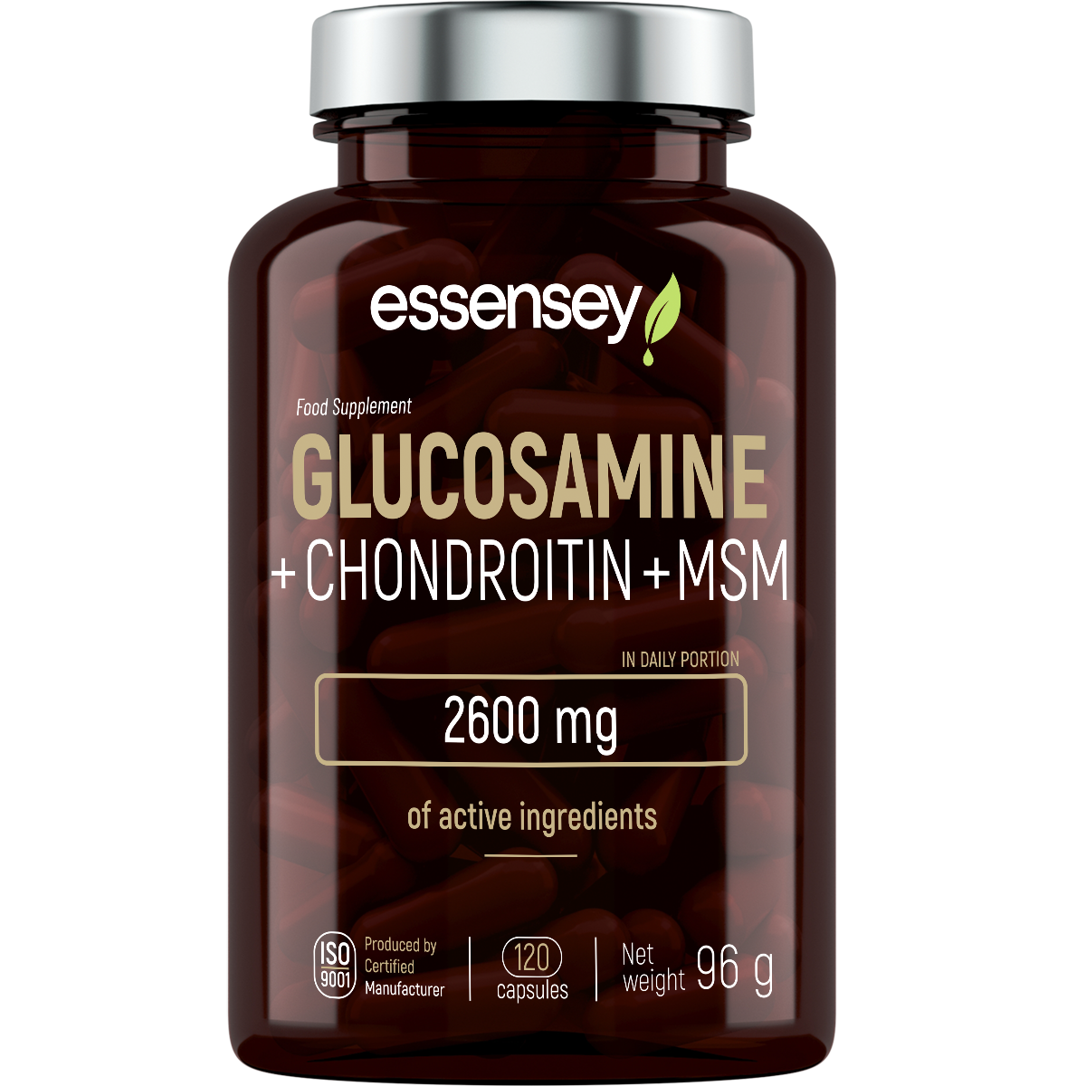 Glucosamine + Chondroitin + MSM Essensey | Cuidado Articular Diario