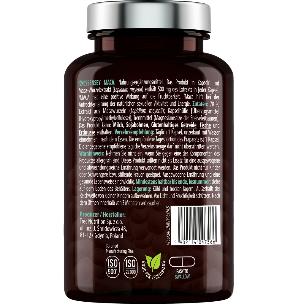 Maca Essensey 90 cápsulas | Raíz de maca