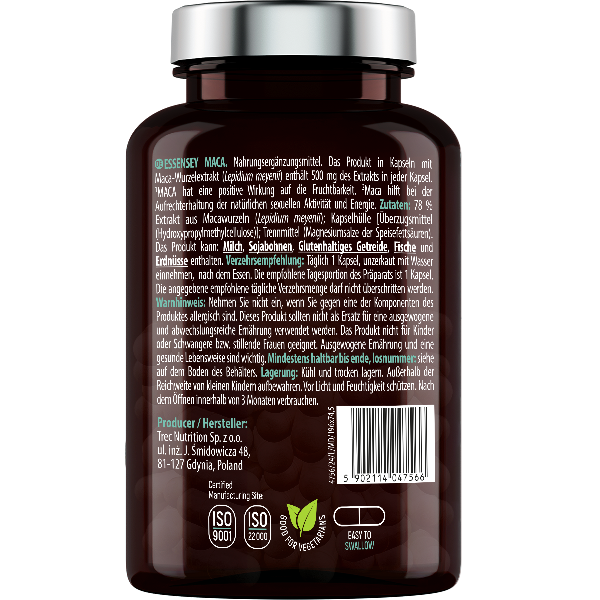 Maca Essensey 90 cápsulas | Raíz de maca
