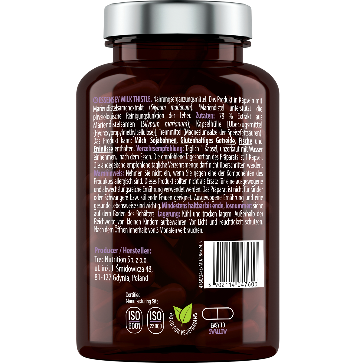 Milk Thistle Essensey 90 cápsulas | Cardo mariano