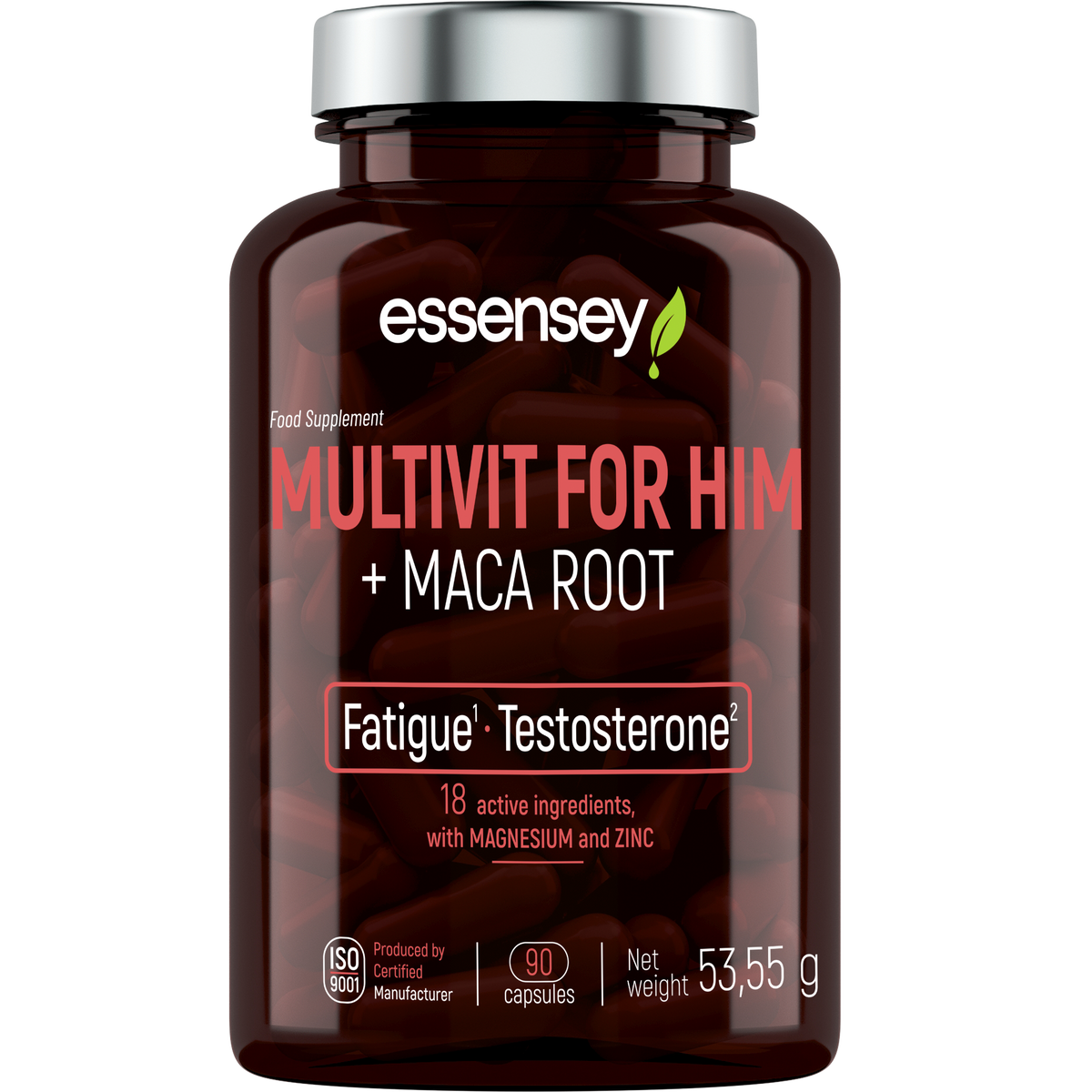 Multivit For Him + Maca Root 90 cápsulas | Essensey