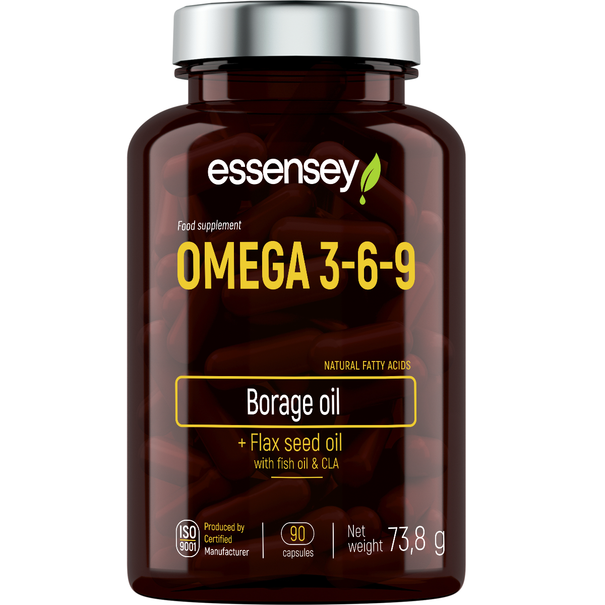 Omega 3-6-9 Essensey 90 cápsulas | Ácidos grasos