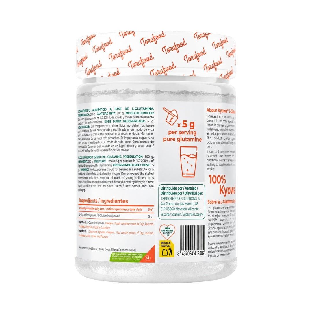 Glutamina 100% Kyowa 300 g | Torafood