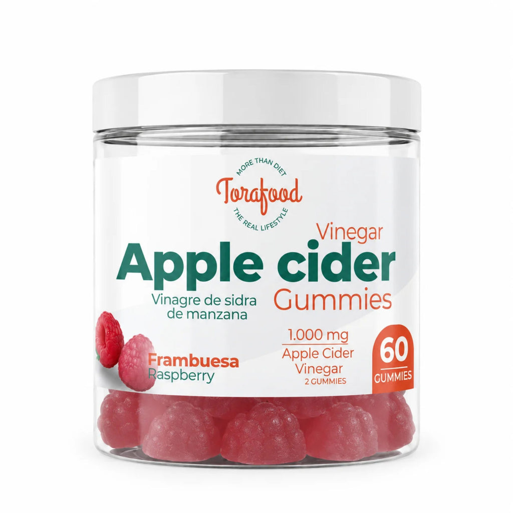 Gominolas de Vinagre de Manzana Frambuesa 60 Gummies | Torafood