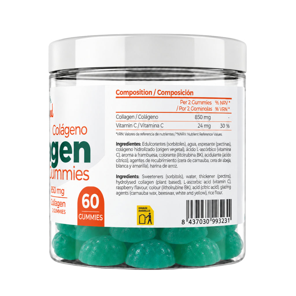 Gominolas de Colágeno Frambuesa 60 Gummies | Torafood