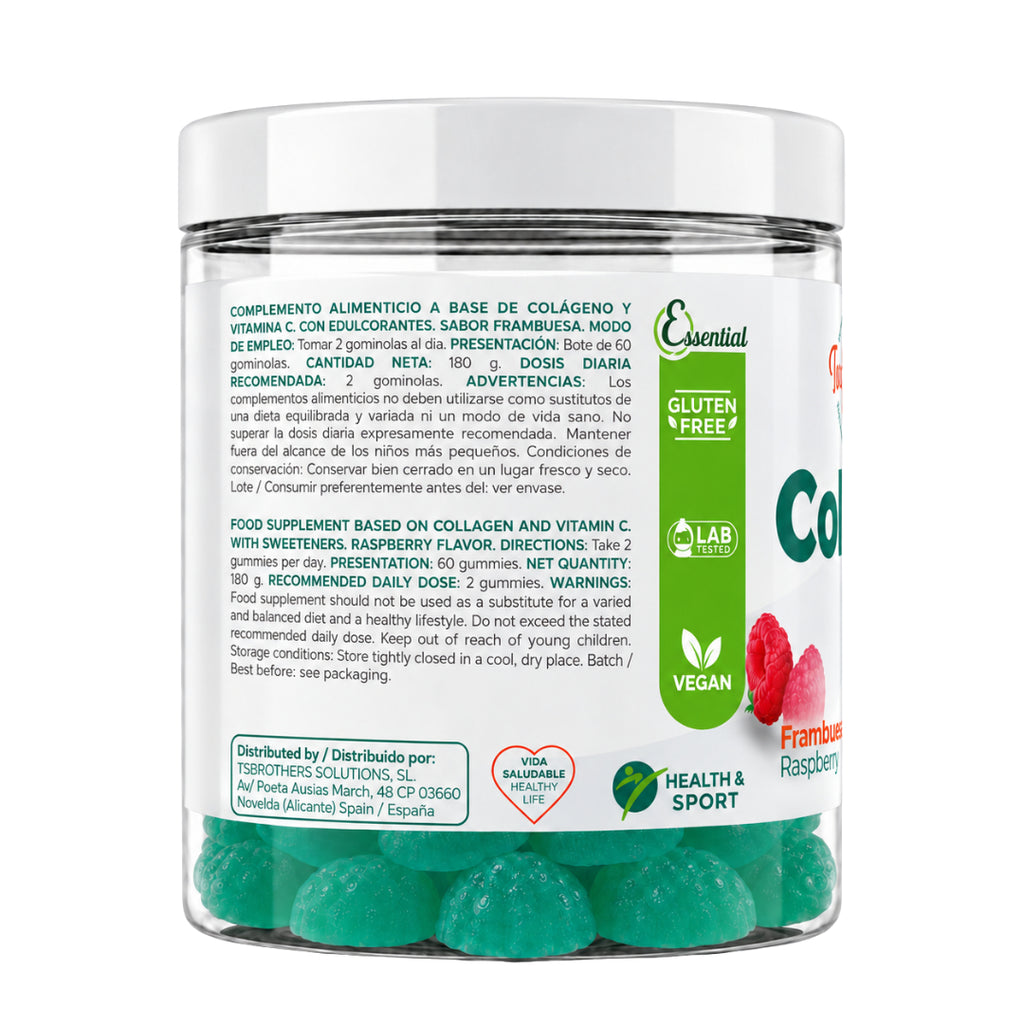 Gominolas de Colágeno Frambuesa 60 Gummies | Torafood