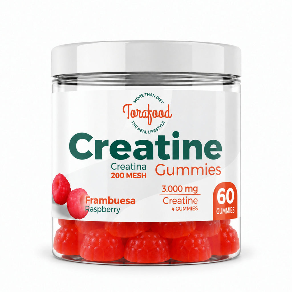 Gominolas de Creatina Frambuesa 60 Gummies | Torafood