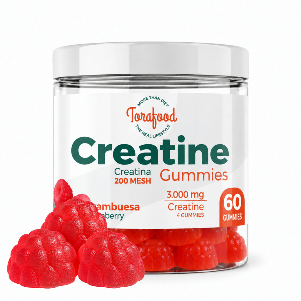 Gominolas de Creatina Frambuesa 60 Gummies | Torafood
