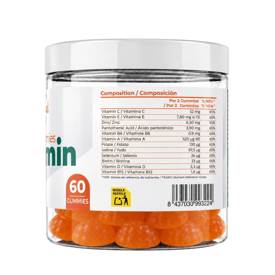Gominolas Multivitamínicas Naranja 60 Gummies | Torafood