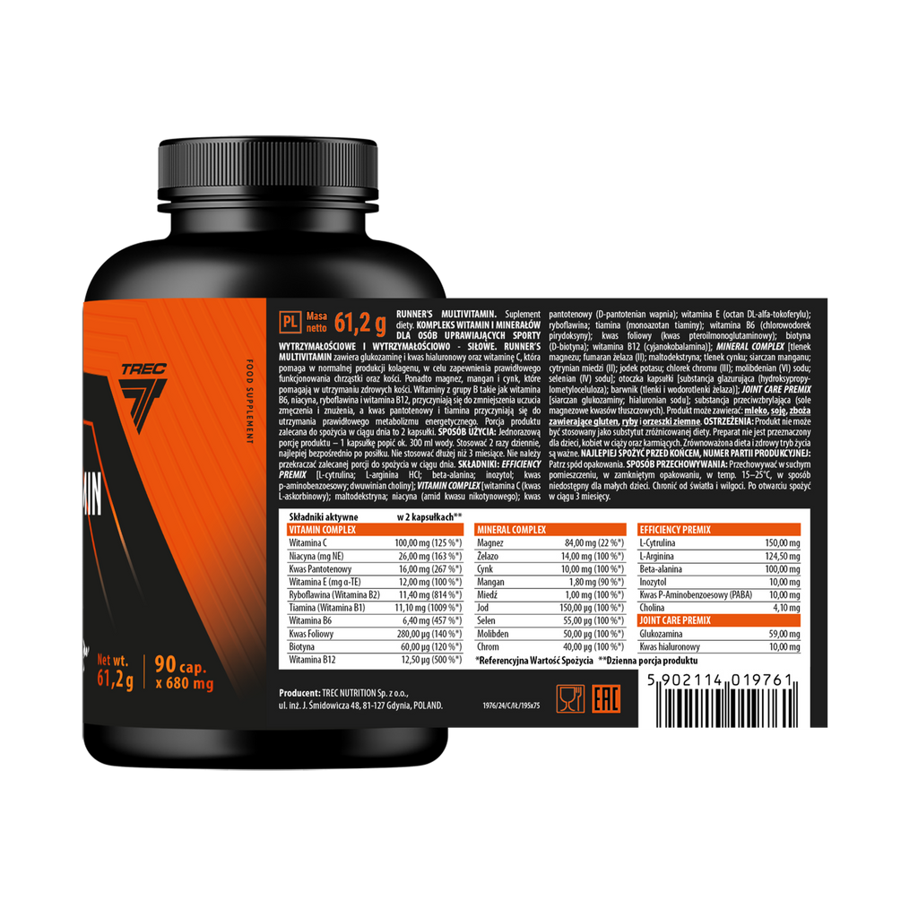 Endurance Multivitamin 90 cápsulas | Trec Multivitamínico