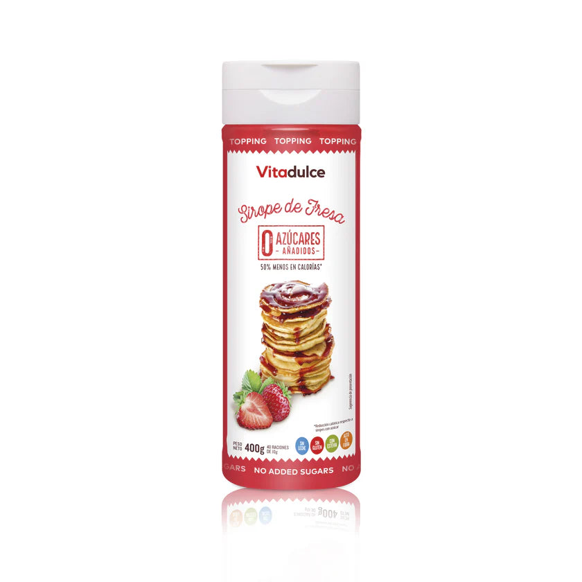 Sirope de Fresa Vitadulce 400 g | Sirope Sin Azúcar