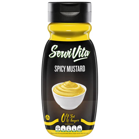 Salsa Zero Mostaza Picante 320 ml | Servivita Sin Azúcar