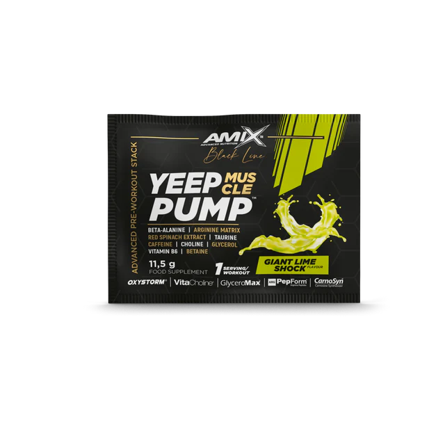 Pre-entreno Yeep Pump con Cafeína | Black Line Amix