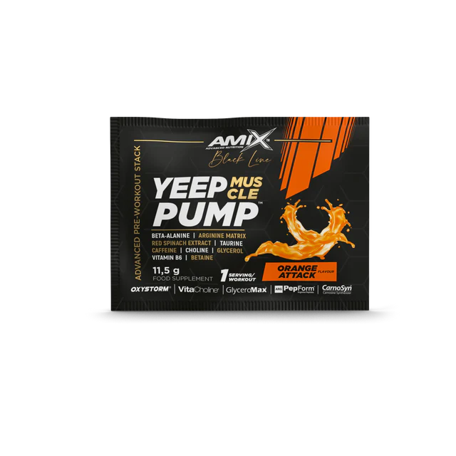 Pre-entreno Yeep Pump con Cafeína | Black Line Amix