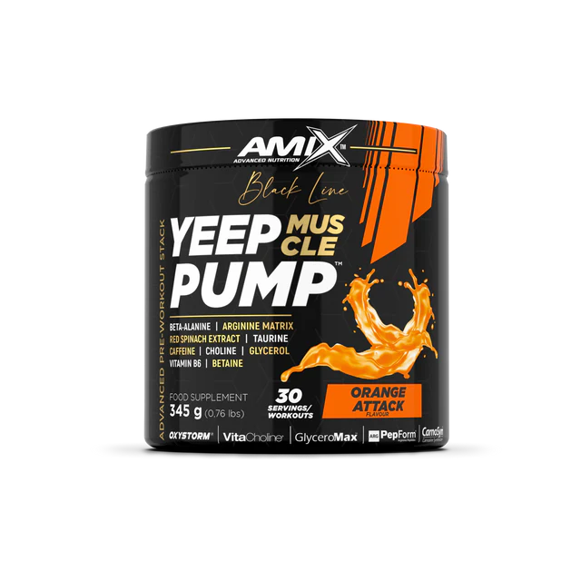 Pre-entreno Yeep Pump con Cafeína | Black Line Amix