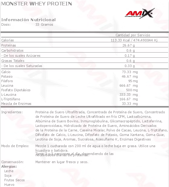 Proteína Anabolic Monster Whey Amix™ | Whey Protein para Ganar Masa Muscular