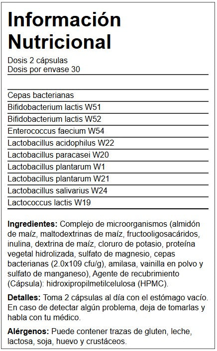 Quamtrax Probiotic 60 Cápsulas | Complemento con Probióticos