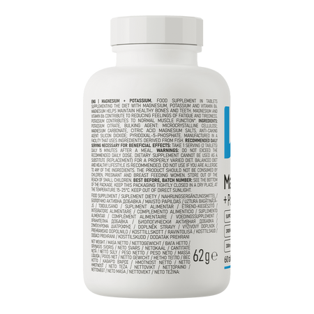 Magnesio + Potasio OstroVit 60 comprimidos