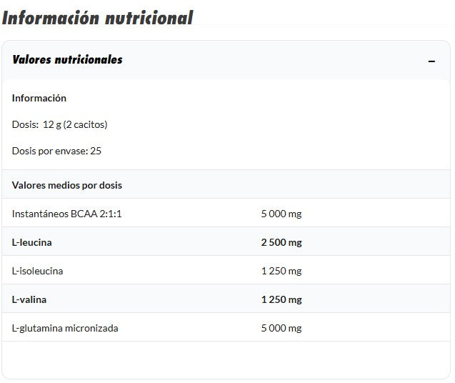 Glutamina BCAA Drink Amix | Aminoácidos en Polvo