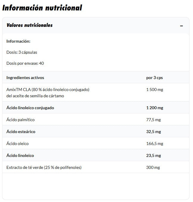 CLA 1200 120 cápsulas | Amix