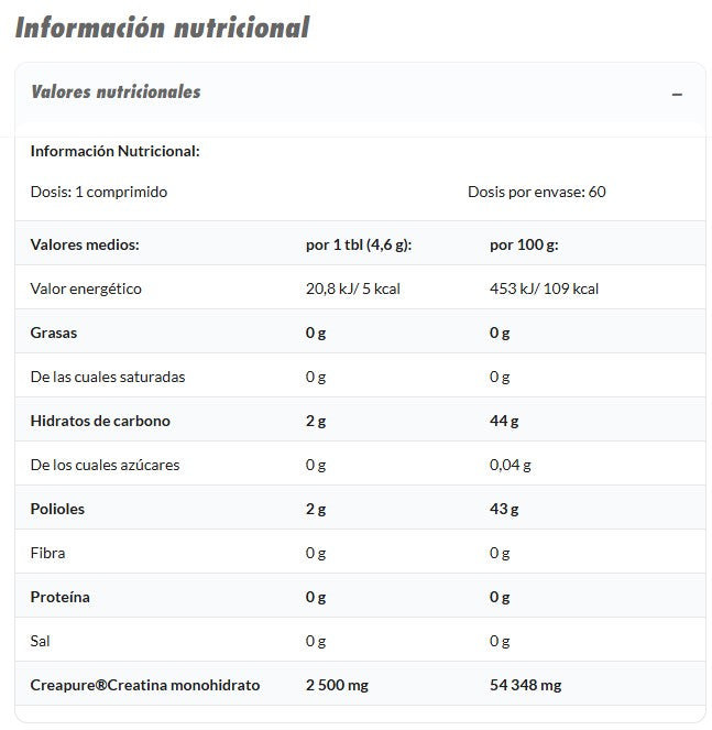 Creatina Creapure Masticable | Black Line Amix