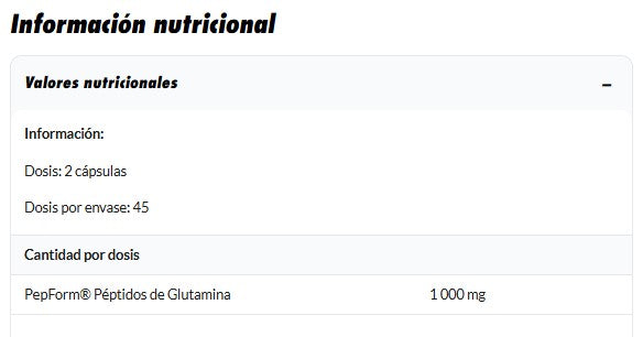 Péptidos de Glutamina 90 cápsulas –  PepForm Amix