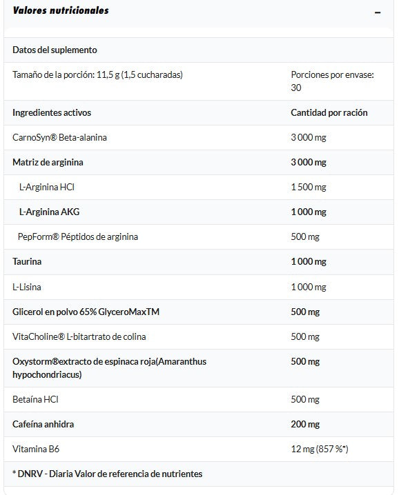 Pre-entreno Yeep Pump con Cafeína | Black Line Amix