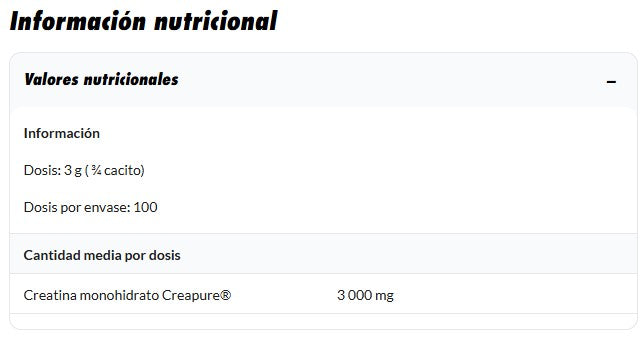 Creatina Creapure Amix BlackLine 300 g | Creatina en Polvo
