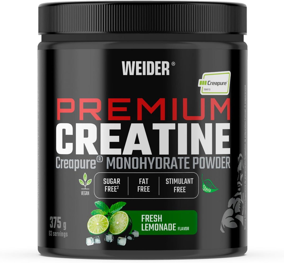 Weider Creatine Creapure 375 g | Creatina en Polvo Sabores