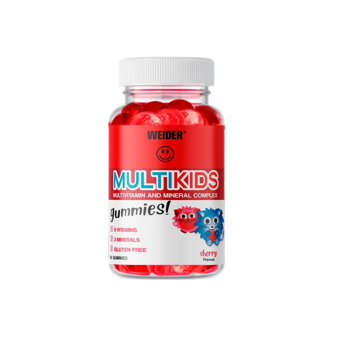 Weider Multikids Gummies Cereza | 50 Gominolas