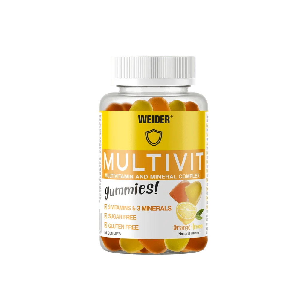 Weider Multivit Gummies Naranja-Limón | 80 Gominolas