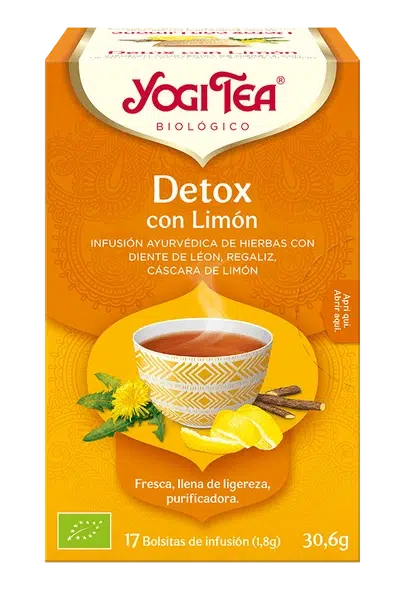 Yogi Tea Detox Limón 30,6g | 17 Bolsitas de Infusión