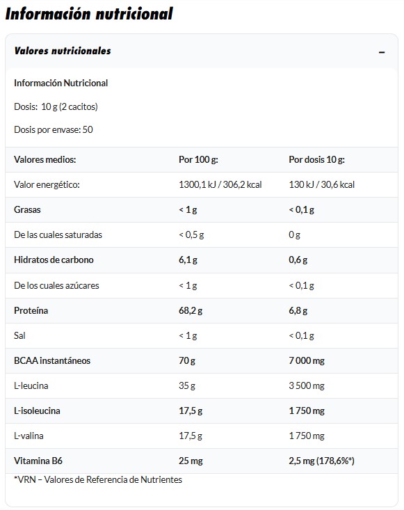 BCAA Instant Juice Amix 500 g | Aminoácidos en Polvo - Imagen 2