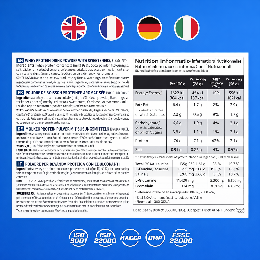 100% Pure Whey BioTechUSA | Proteína de Suero en Polvo - Imagen 2
