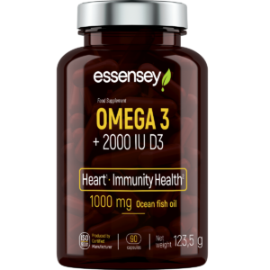 Omega 3 + 2000 IU D3 90 cápsulas | Essensey